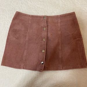 Pink Corduroy Skirt